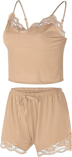 Women's 2 Piece Sexy Sleepwear Soft Pajama Sets | Romantic Outfit Cami Top and Shorts | Honeymoon Nightwear Sets | Daily And Night Use for Ladies - View 2 of 4