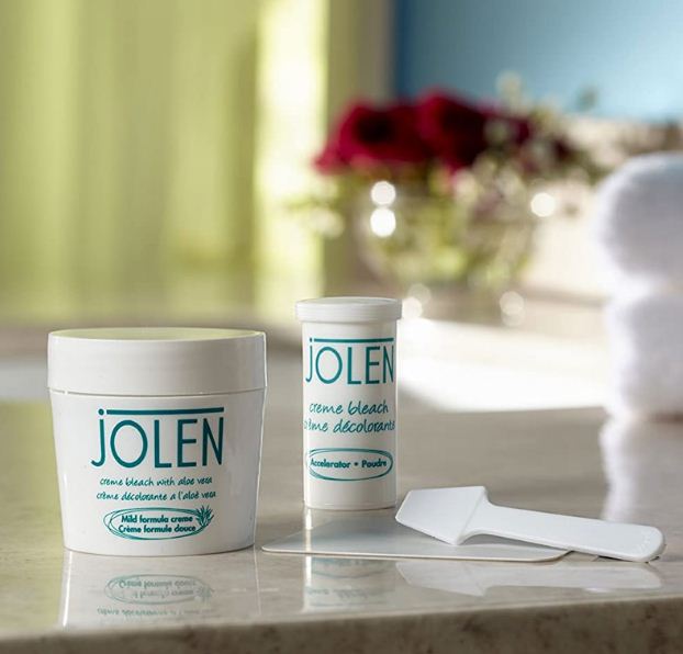 Jolen Crème Bleach Lightens Dark Hair. Net Wt : 4 oz (113g) 1 oz (28g) - View 3 of 3