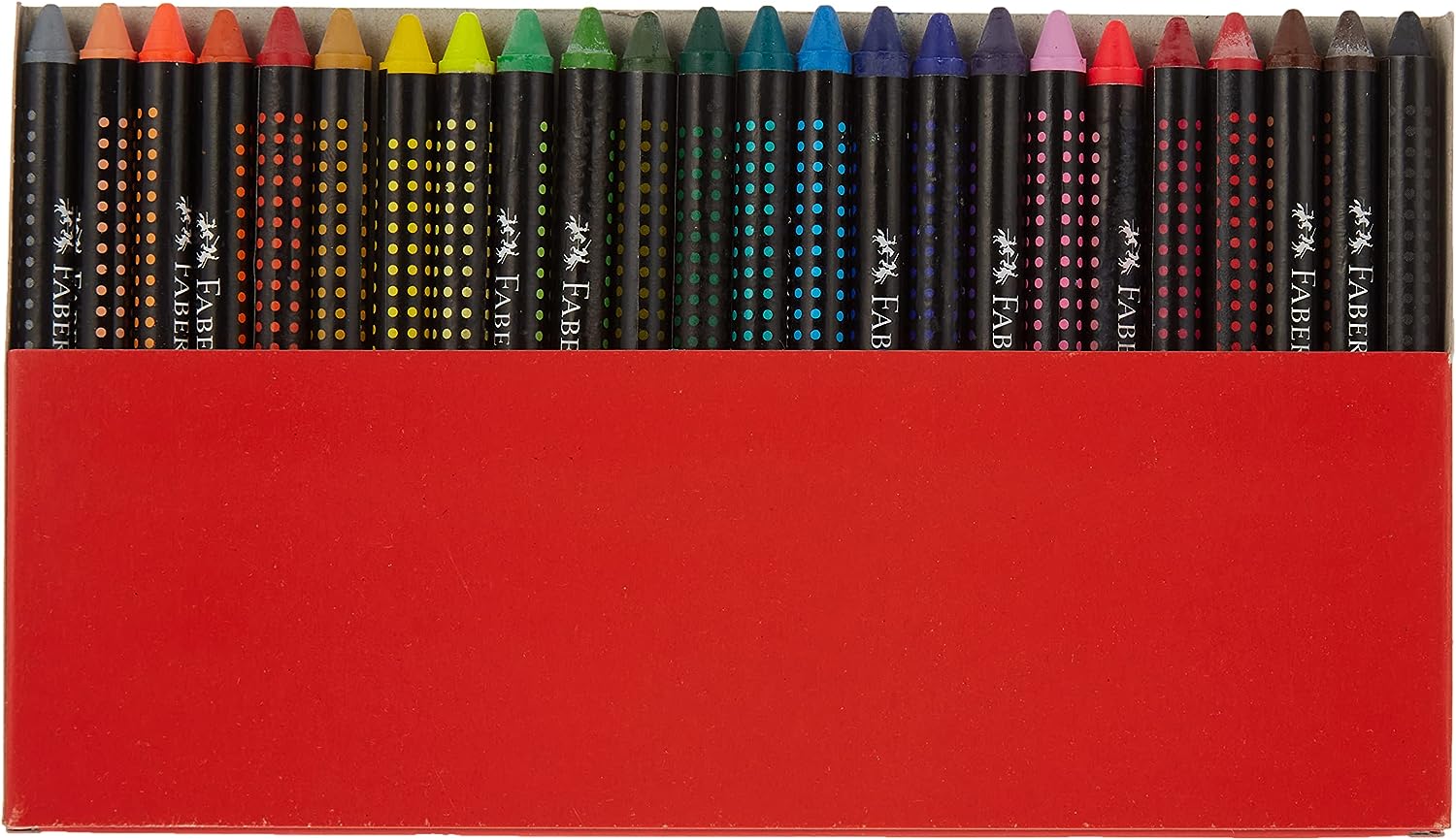 Faber-Castellwax Crayons 24 Color Round 90Mm, 120053, Multi - View 3 of 4