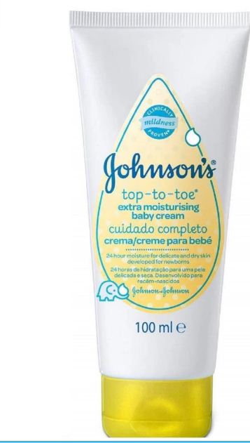 Johnsons Top-to-Toe Extra Moisturising Baby Cream (100ml) - View 2 of 2