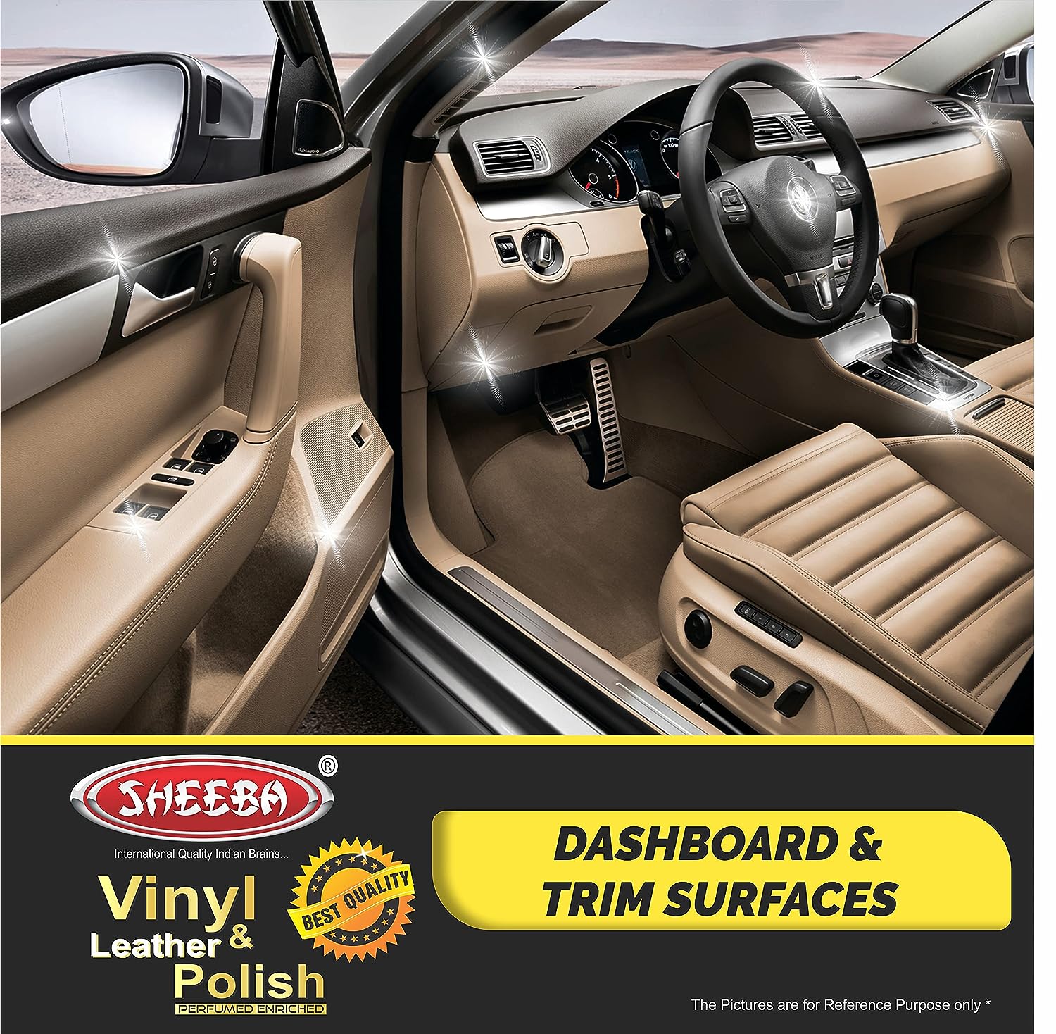 SHEEBA Vinyl & Leather Polish Conditioner Restorer Protectant for Long Lasting Shine. A Complete Car Dashboard Polish & Leather Vinyl Seats & Interior Surface Care 200 mL (SLVOM0371) - View 4 of 4