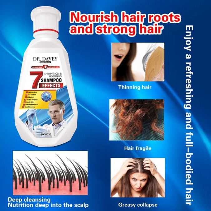 DR. DAVEY Brand Quality Preofessional Anti-Hair Loss and Moistening shampoo 7 Effects. (450ml) - View 5 of 5
