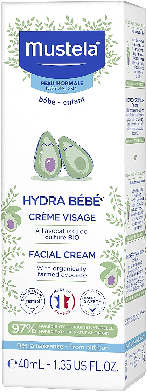 Mustela Hydra Bebe Face Cream – Daily Baby Moisturizer with Natural Avocado- 40ml - View 3 of 6