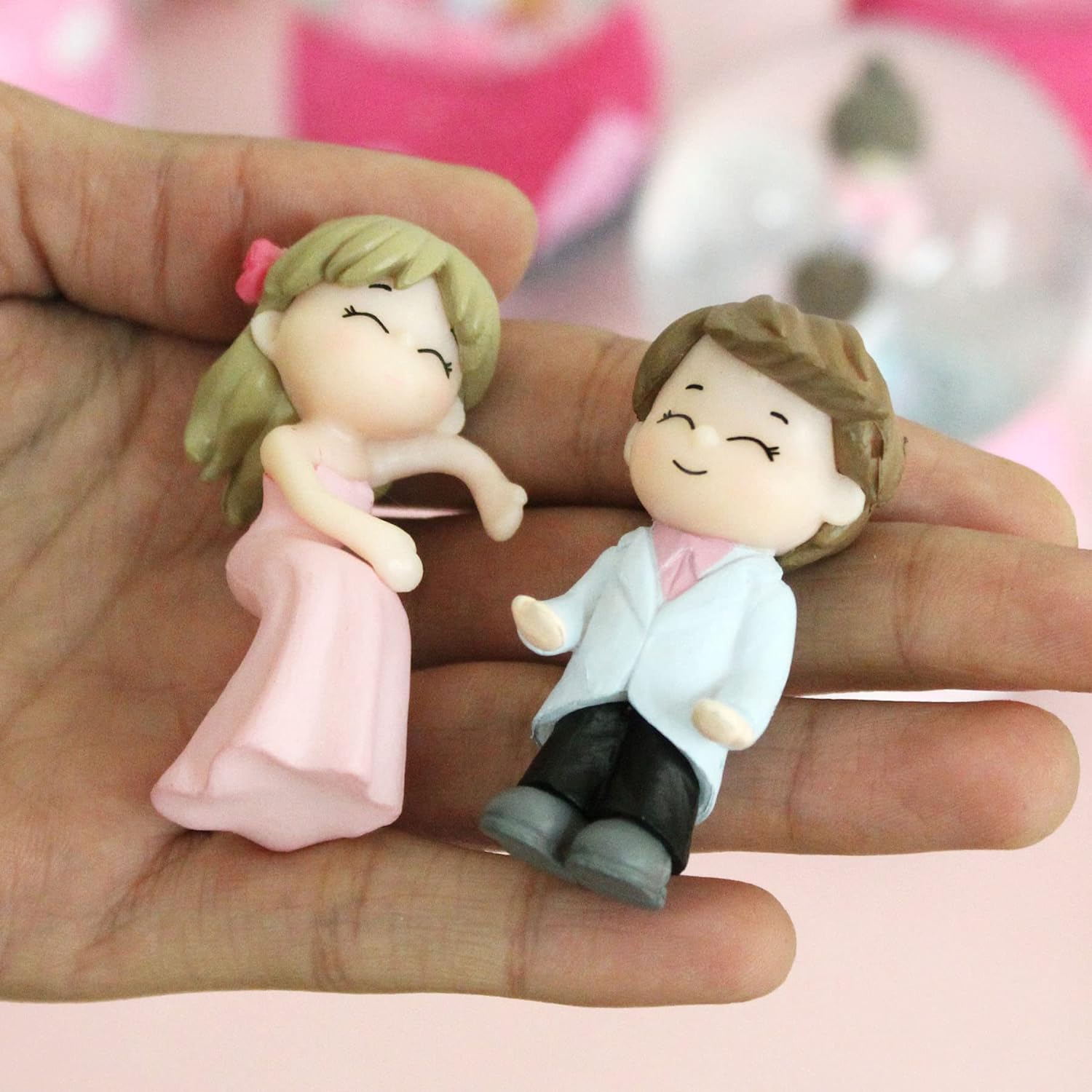 TIED RIBBONS Miniature Romantic Love Kissing Hug Couple Statue Decorative Showpiece Gift for Boyfriend Girlfriend Husband Wife (Multi, Resin) - View 3 of 5