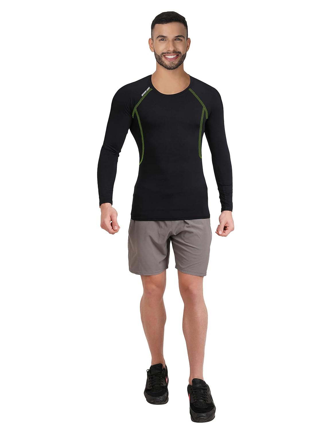 NEVER LOSE Compression t Shirts for Men  LARGE SIZE - View 3 of 4