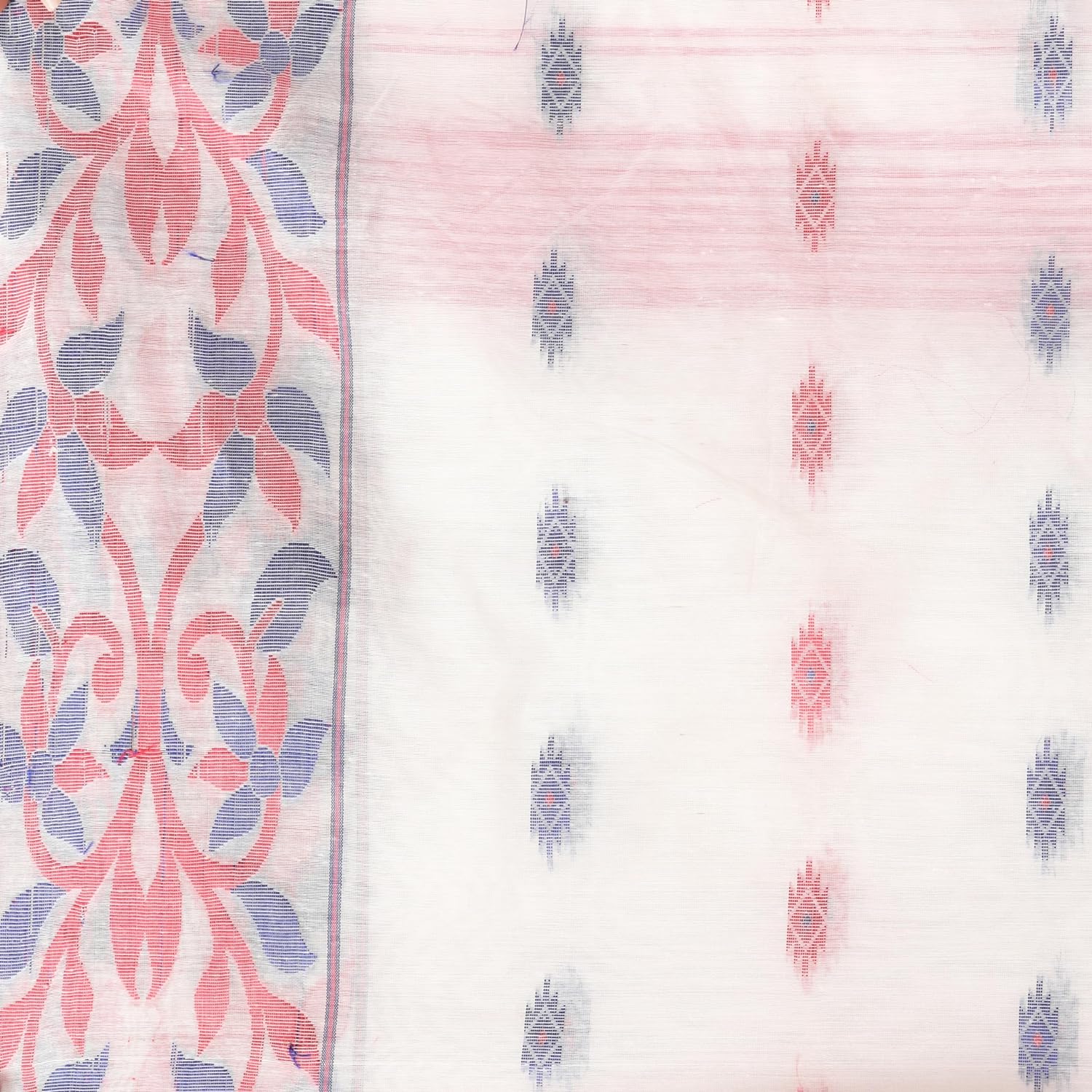 TANTLOOM Women's Cotton Silk Blend Handloom Saree - NAVAPATRIKA Design - With Blouse Piece - View 5 of 6