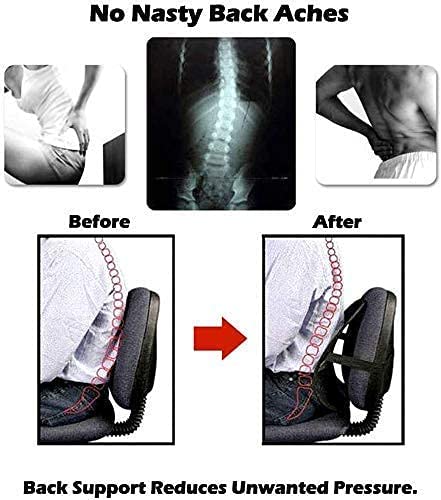 BINSBARRY Ventilation Back Rest with Lumbar Support Mesh Cushion Pad, Universal Back Lumbar Support Chairs for Office Chair, Home, Car, Seat to Relieve for Pain (Back Support) NUZ - View 3 of 6