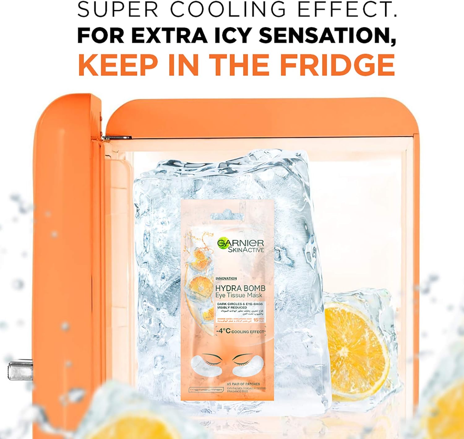 Garnier Skinactive Orange Juice Hydrating Eye Face Mask For Anti Dark Circles 6G, 1 Mask - View 4 of 5