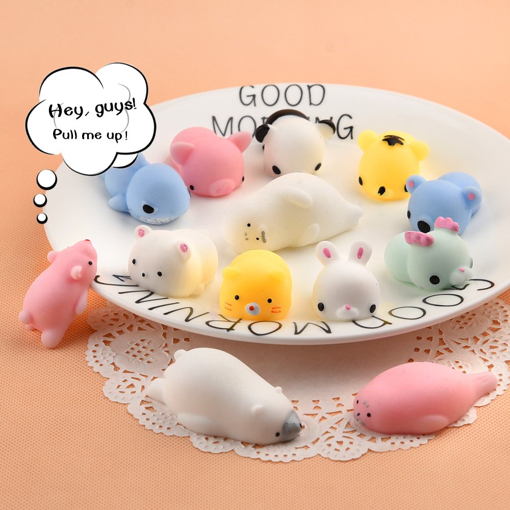 KUUQA 25Pcs Mochi Squishy Toys Kawaii Squishies Animals Panda Cat Paw Cute Mini Soft Squeeze Stress Reliever Balls Toys Birthday Party Bag Gifts Favours for Kids Adult - View 2 of 3