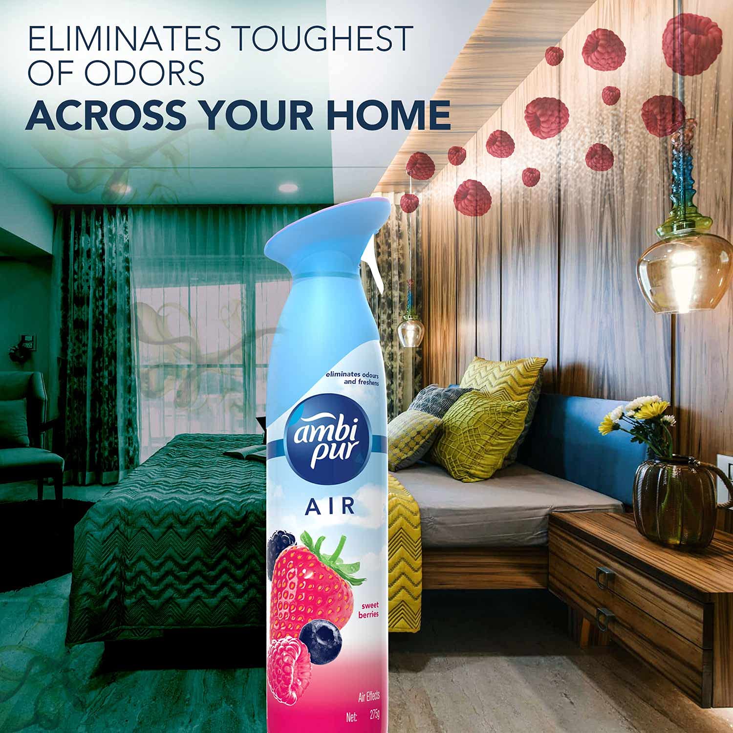 Ambi Pur Air Freshener - Sweet Berries - 275 g Spray - View 4 of 5