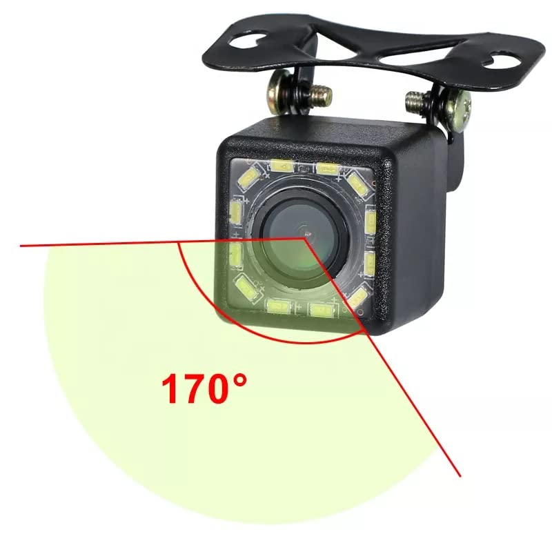 Techdash Car HD 720p Non Drill Rear View Night Vision Reversing Backup Camera for Dash Camera with 170 Degree View Angle,Waterproof, 6m Cable - View 6 of 6