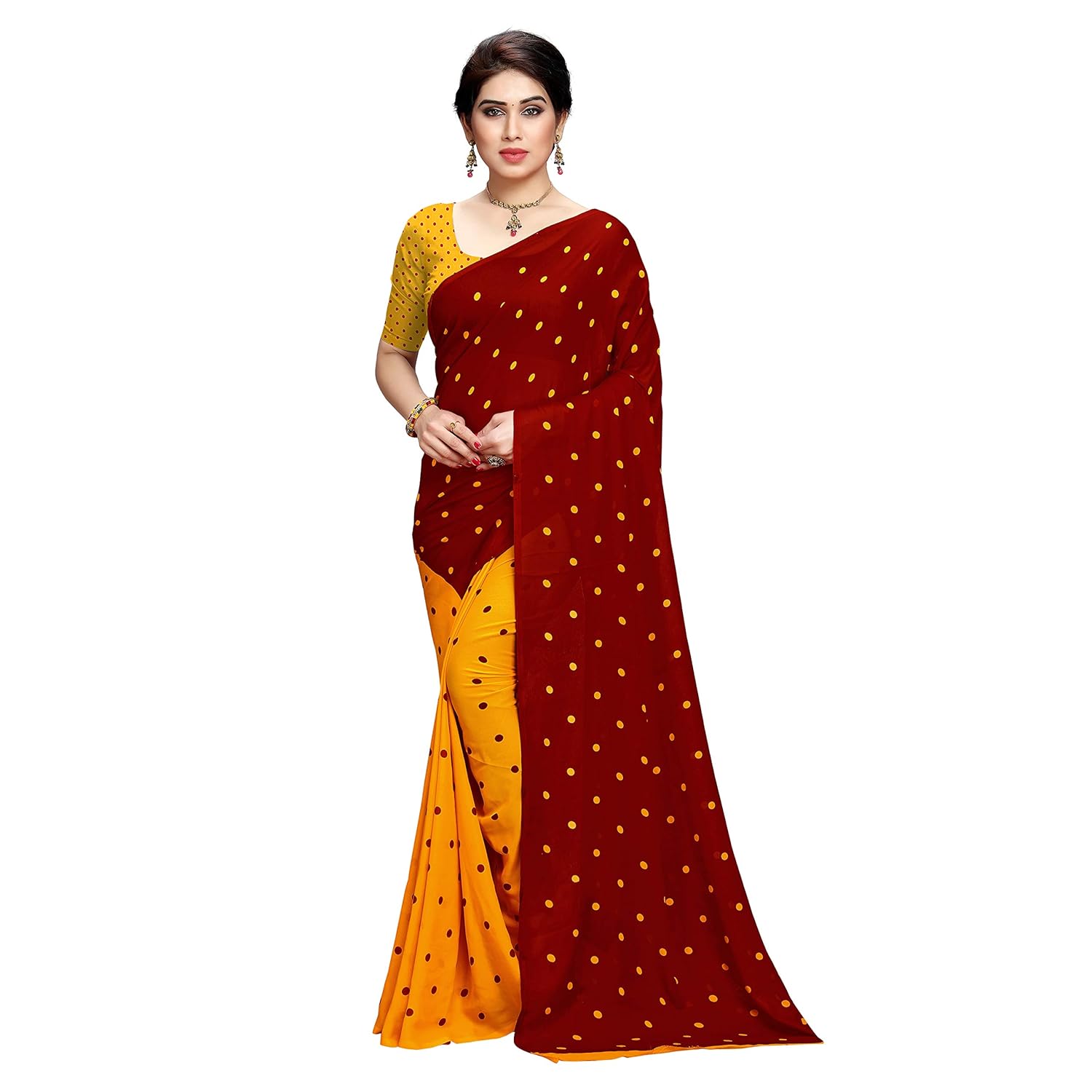 Anand Sarees Georgette Saree with Blouse Piece