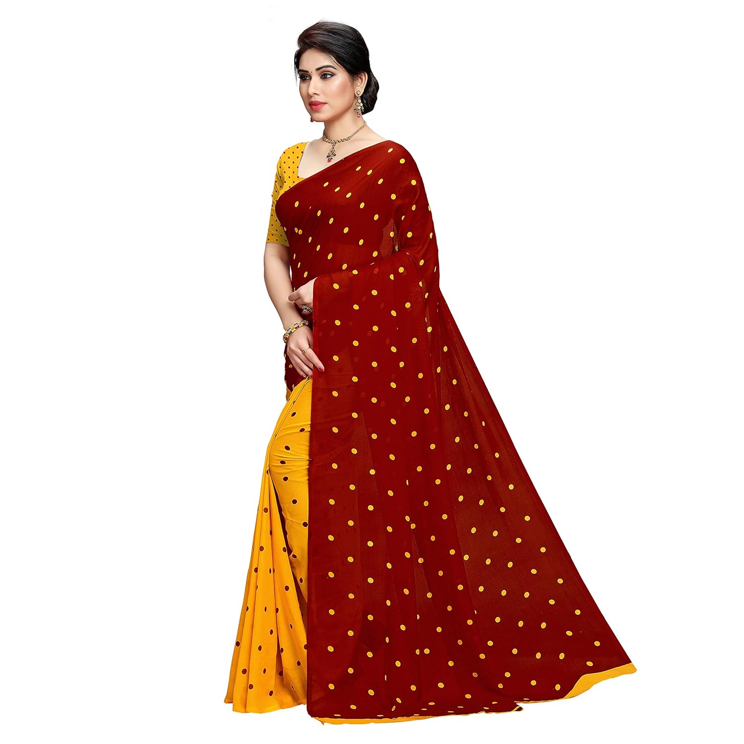 Anand Sarees Georgette Saree with Blouse Piece - Image 2
