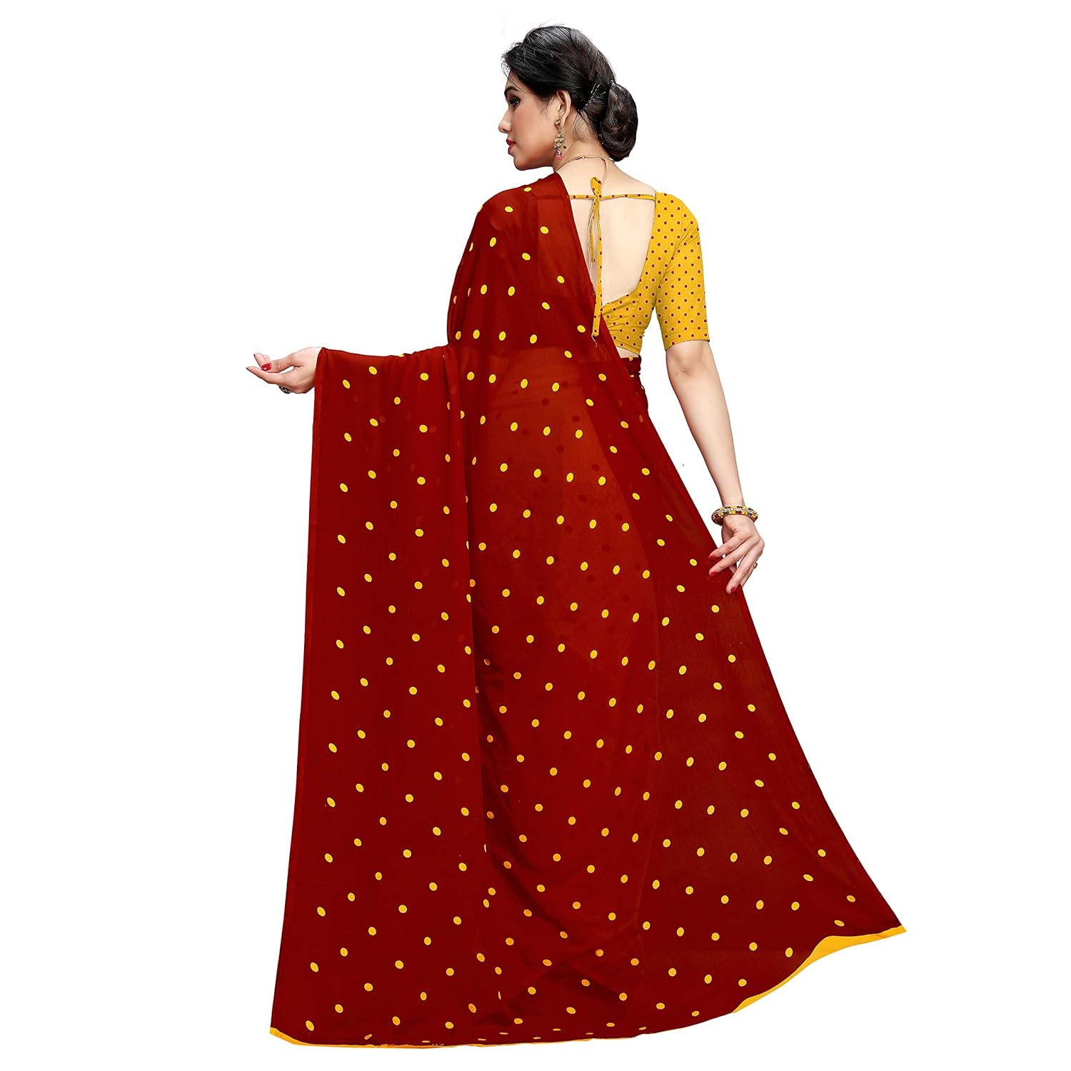 Anand Sarees Georgette Saree with Blouse Piece - Image 3