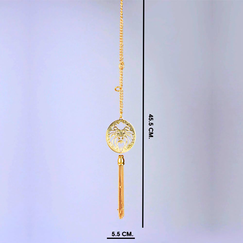 Elita EK OMKAR CAR Dashboard for CAR Decor CAR Accessories Handcrafted in Brass Decorative Showpiece - 5 cm (Brass, Gold) - View 2 of 4