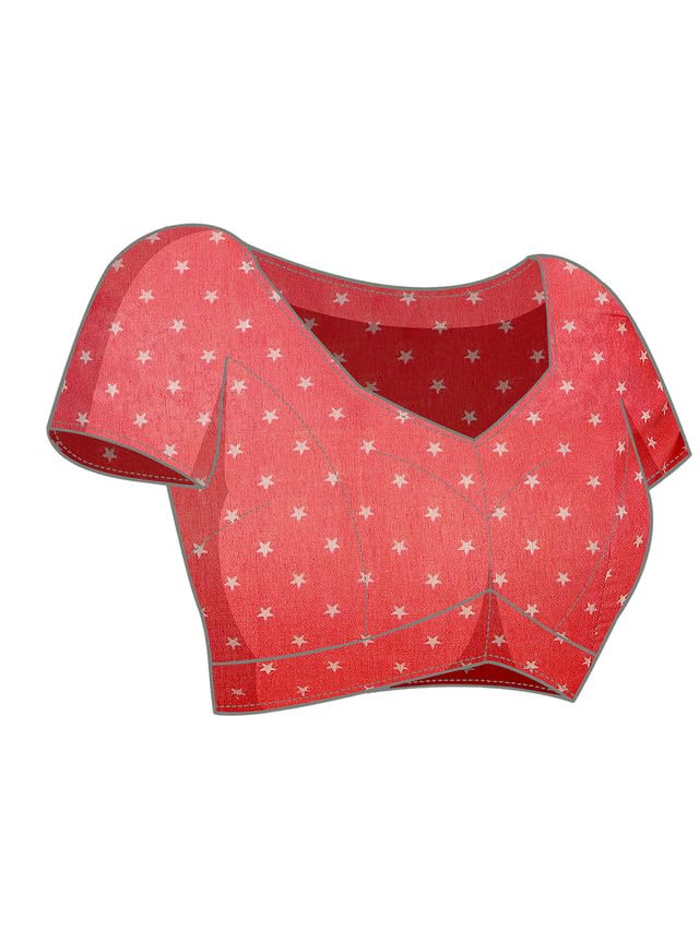 SIRIL Women's Printed Zari Patta Poly Cotton Saree with Unstitched Blouse Piece - View 5 of 6