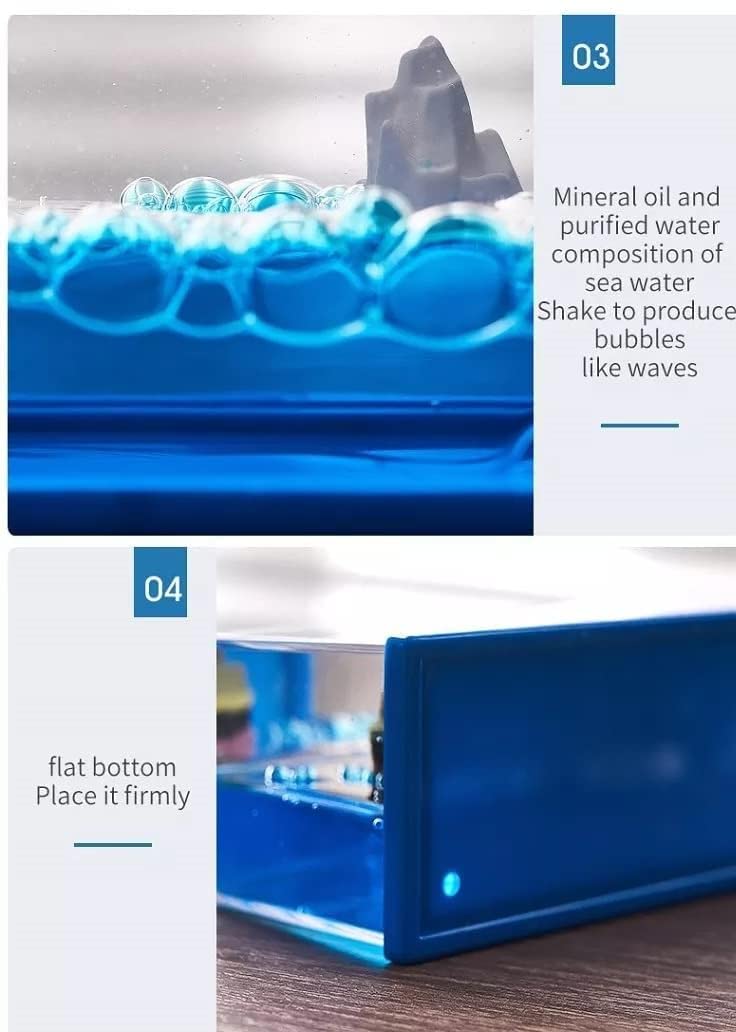 DEVKI Car Interior Dashboard Decoration, Titanic Wave Cruise Ship, Liquid Wave Cruise Ship Decoration, Car Dashboard, Living Room, Office, Glass, Plastic - View 5 of 8