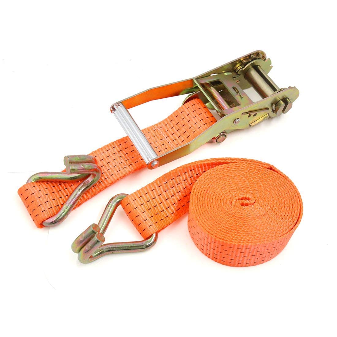 HESHIV Ratchet Tie Down Straps, Securing Strap 500Kg Load Cap/1500Kg Break Strength Capacity 6 Meter, Heavy Duty Truck Padded Cam Lock Buckle Tie Down Lashing Straps Motorcycles, Moving Appliances-1PC - View 3 of 4