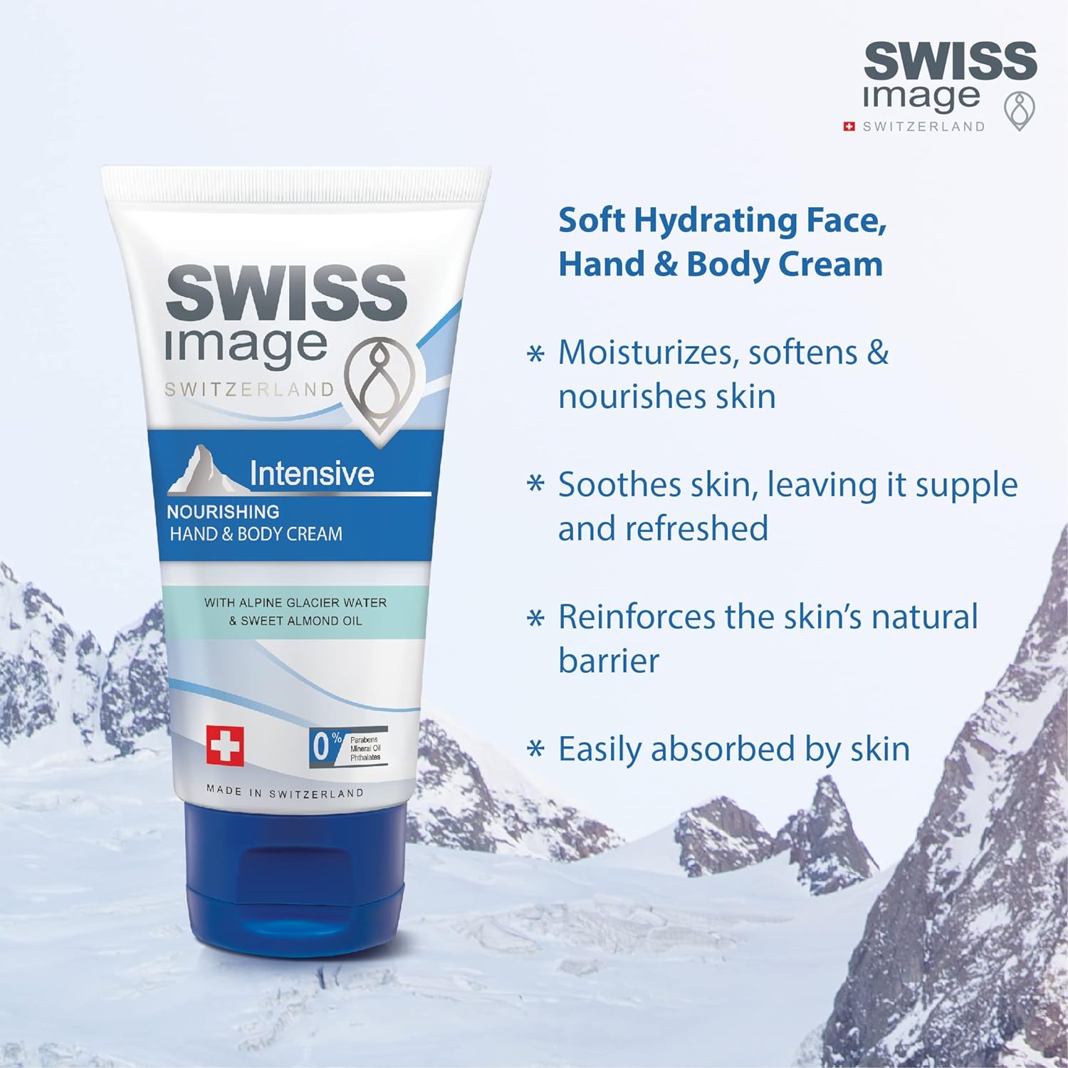 Swiss Image Intensive Nourishing Hand and Body Cream, Deep Moisturizer, Provides Hydration and Nourishment, Suitable for All Skin Types, 75ml - View 4 of 6