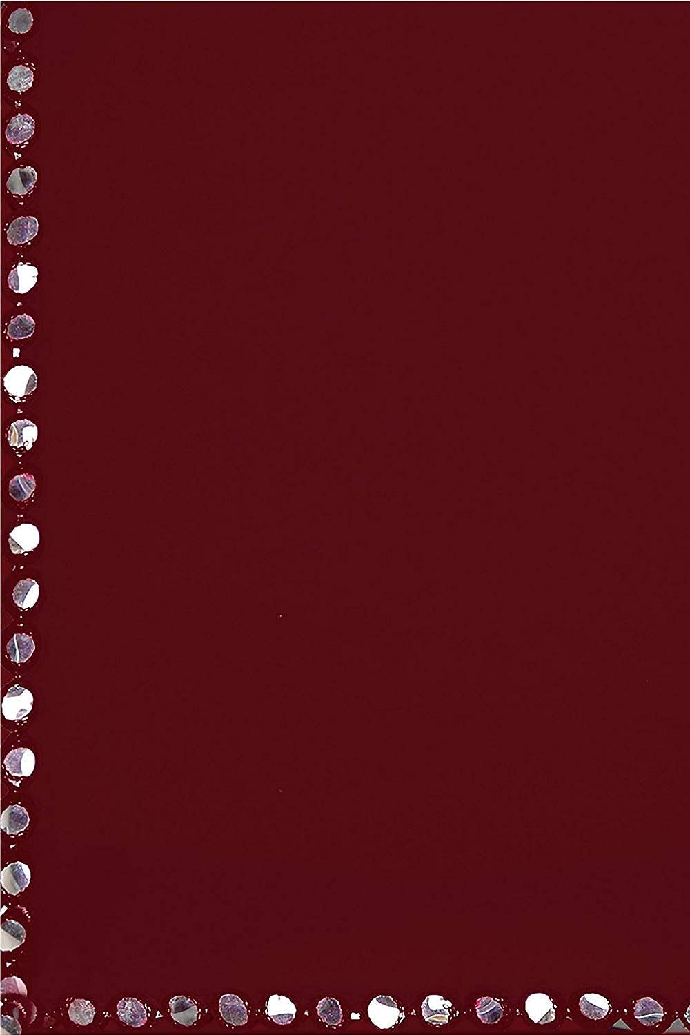 SOURBH Women's Soft Georgette Designer Mirror Border work Plain Saree with Blouse Piece - View 4 of 6