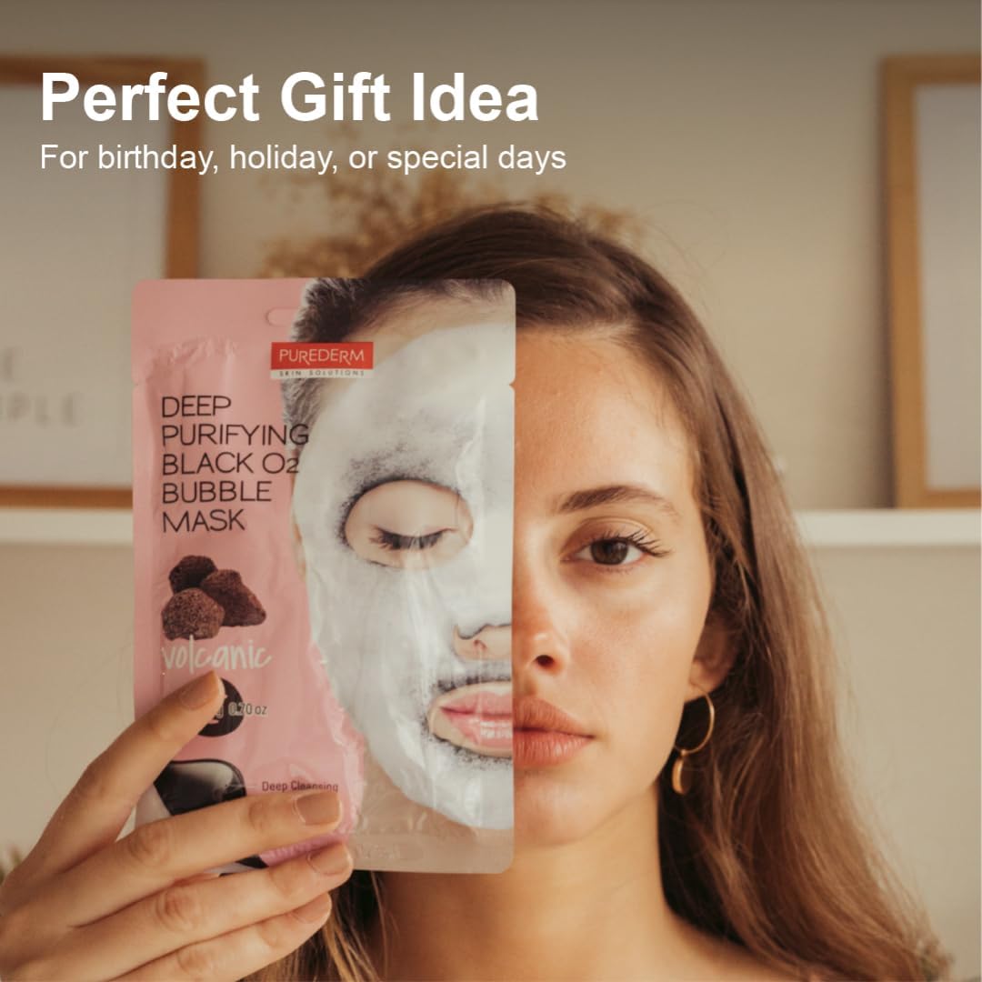 PUREDERM Deep Purifying Black O2 Bubble Sheet Mask Volcanic - 1 Piece - View 5 of 5
