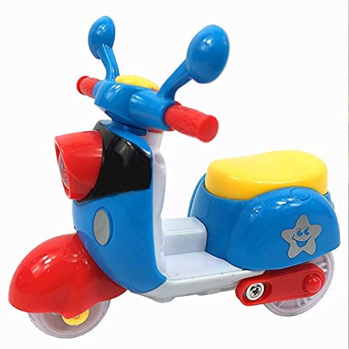 Ramus Mini Scooter Toys for Kids Toddlers Baby Boys Girls Adults Seat Model Toys Steering Wheel Car Toy Track, Mini Motorcycle Toy Pull Back (Random Colour) - View 4 of 4