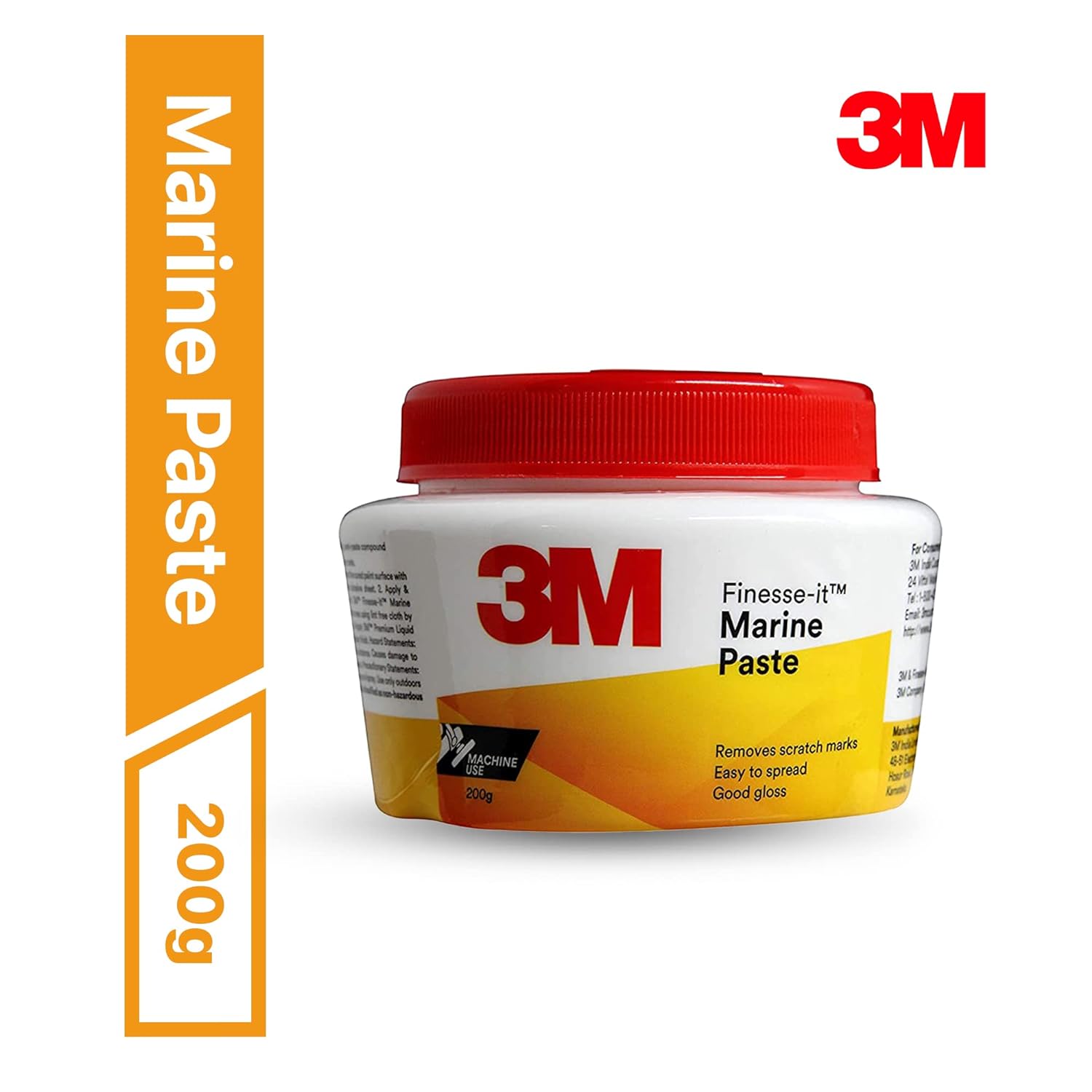3M Finesse It Marine Car Paste (200 g ) | Remove Minor Scratch Marks from Heavily Oxidized Surfaces | Adds more Gloss | - View 6 of 6