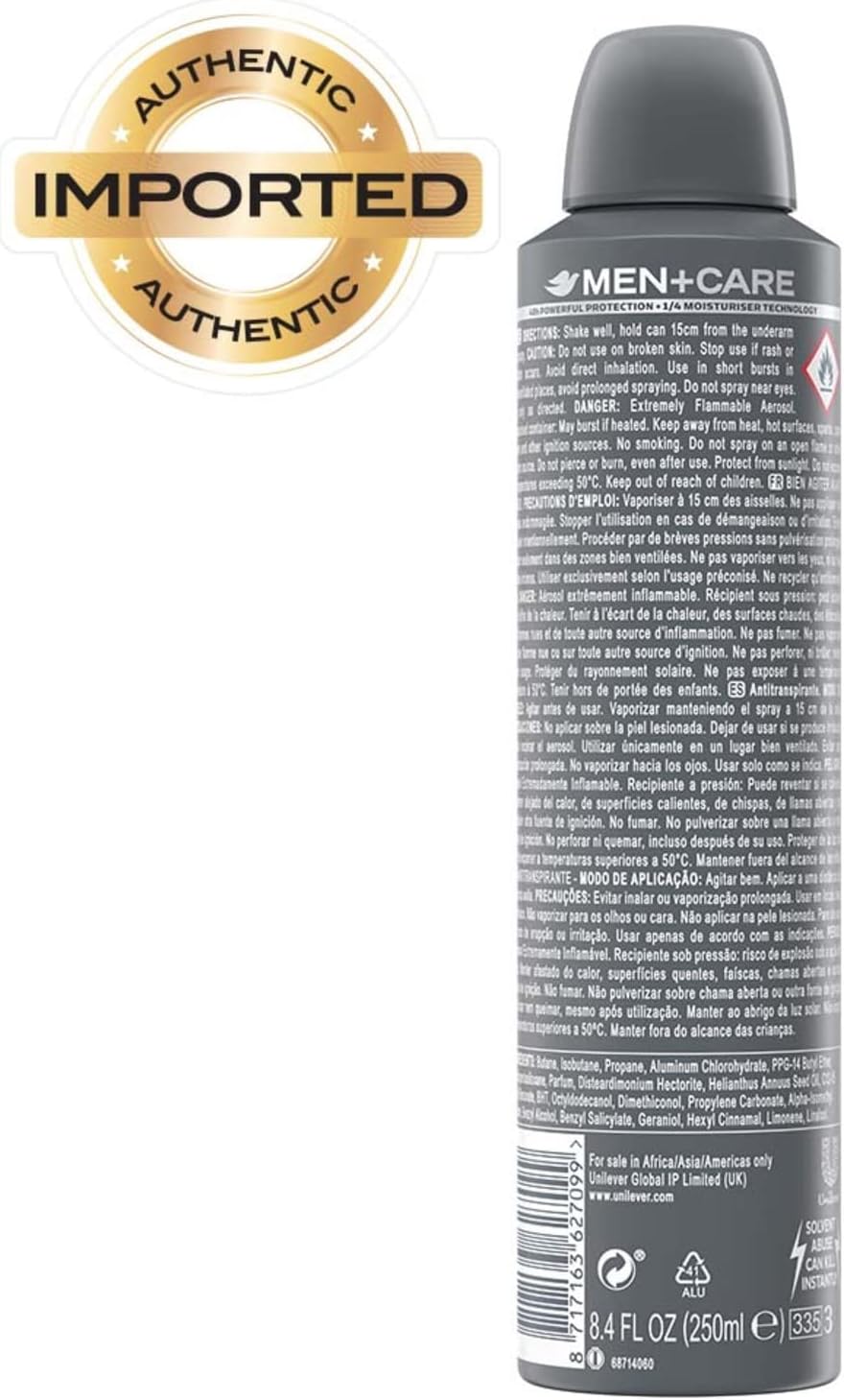 Dove Men+Care Sport Active+ Fresh Anti-perspirant Deodorant Aerosol, 250ml - View 4 of 5