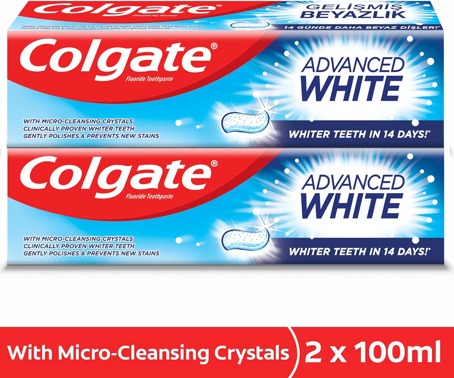 Colgate Advanced White Toothpaste - 2 x 100 ml - View 3 of 4