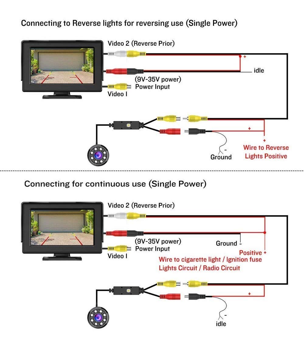Auto_Smart_Look Combo 4.3 Dashboard TFT LCD Screen Rear View Monitor with 8 LED Night Vision Car Reverse Camera for Maruti Swift - View 5 of 7