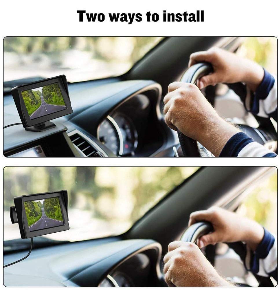 Auto_Smart_Look Combo 4.3 Dashboard TFT LCD Screen Rear View Monitor with 8 LED Night Vision Car Reverse Camera for Maruti Swift - View 3 of 7