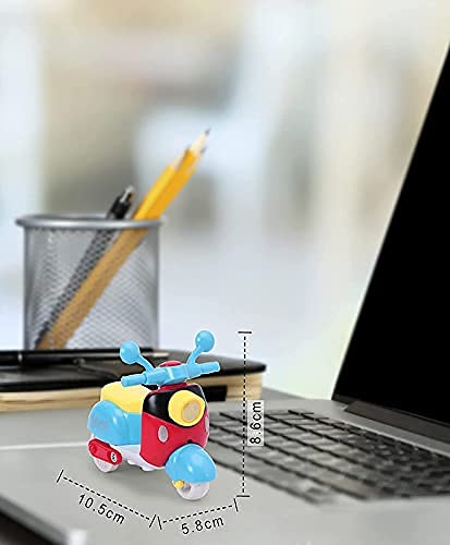 Ramus Mini Scooter Toys for Kids Toddlers Baby Boys Girls Adults Seat Model Toys Steering Wheel Car Toy Track, Mini Motorcycle Toy Pull Back (Random Colour) - View 2 of 4