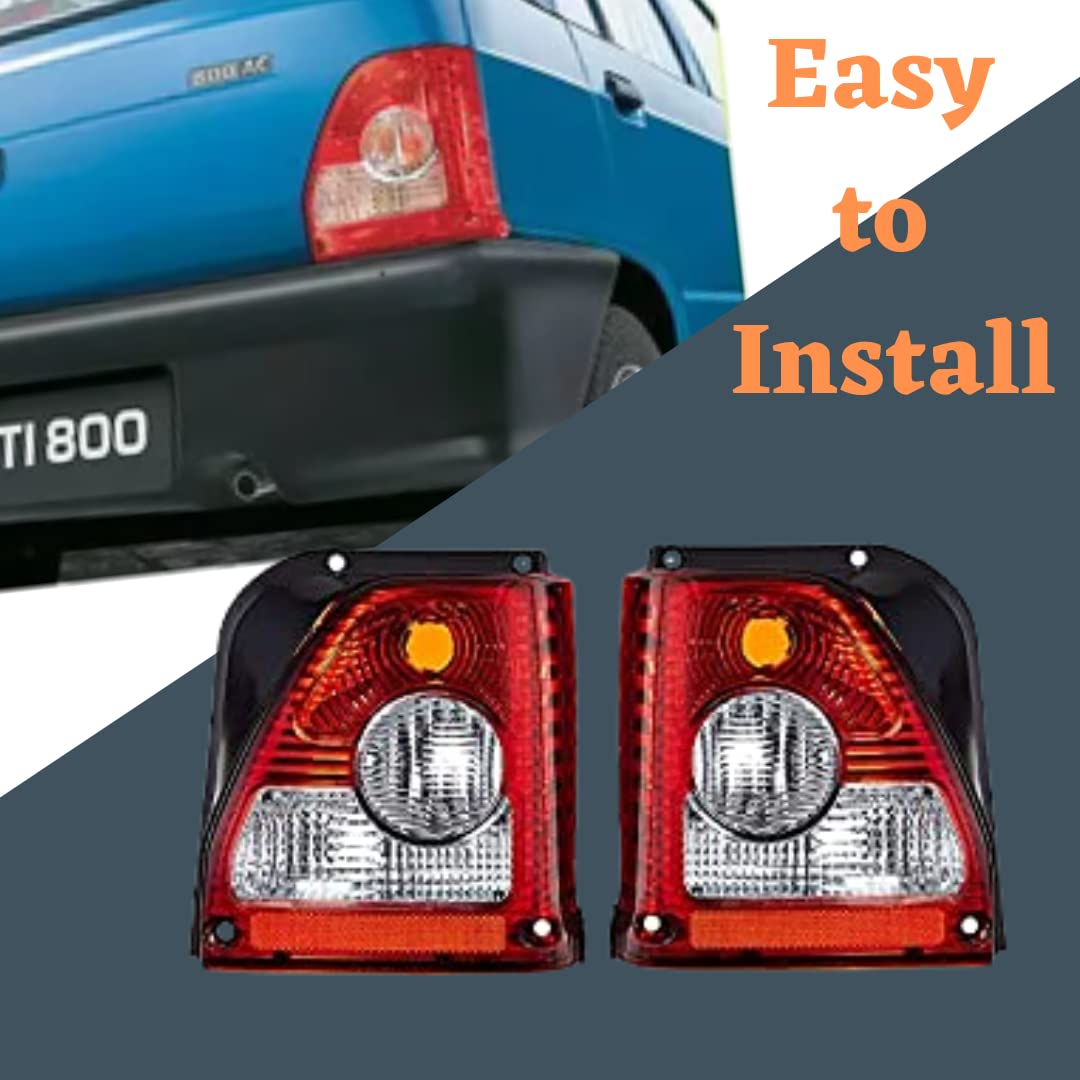 ALL PARTS SOURCE Tail Light/Tail Lamp/Back Side Light/Turn Signal Indicator Assembly Easy to fit Suitable for Maruti Car 800 Type 3 (2005-2014) Set of 2 Pcs (LH+RH) - View 2 of 4