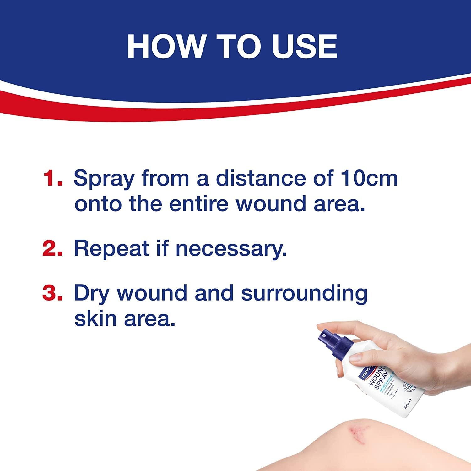 Hansaplast Wound Spray, Antiseptic Wound Cleansing, 100ml - View 4 of 4