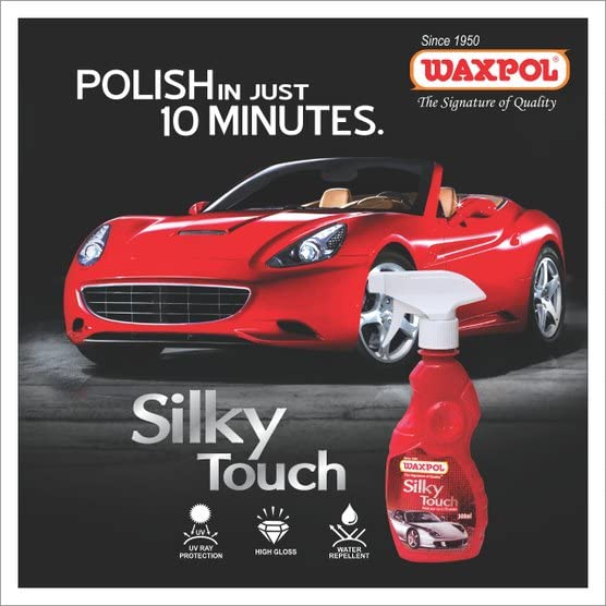Waxpol Silky Touch Liquid Wax Polish 300ml for Ultimate High Gloss Shine, Hydrophobic &amp; UV Protection For Car &amp; Bike - View 7 of 7