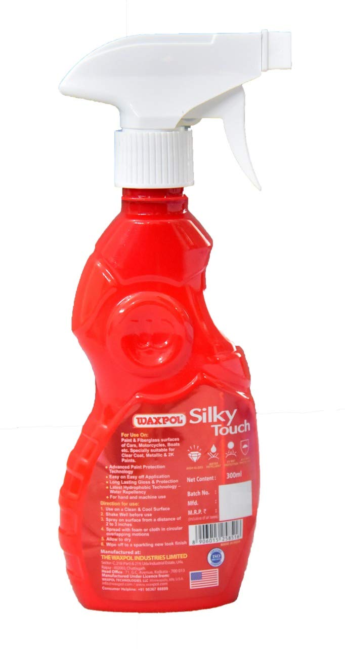 Waxpol Silky Touch Liquid Wax Polish 300ml for Ultimate High Gloss Shine, Hydrophobic &amp; UV Protection For Car &amp; Bike - View 3 of 7