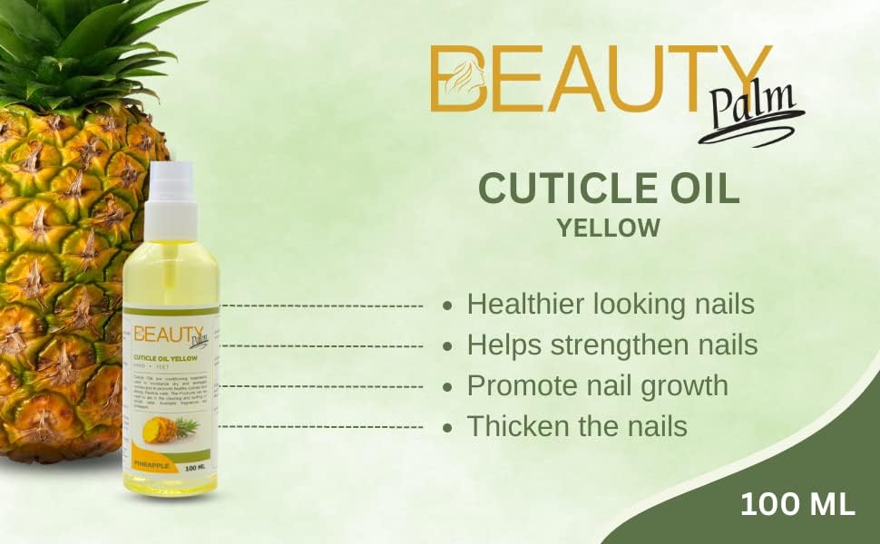 Beauty Palm Cuticle Oil Yellow Pineapple 100ml | Remedy For Damaged Nails l Moisturize Dry Cuticles l Nail Growth - View 4 of 4