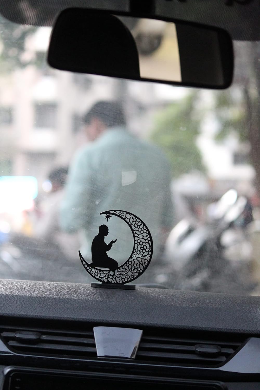 MH VILLA Eid Mubarak Muslim Ramadan Islamic Allah Car Decor for Car Dashboard Car Interior Decoration Accessories Decorative Showpiece for Desk Decoration,Moon Shape (DN-5) - View 3 of 6