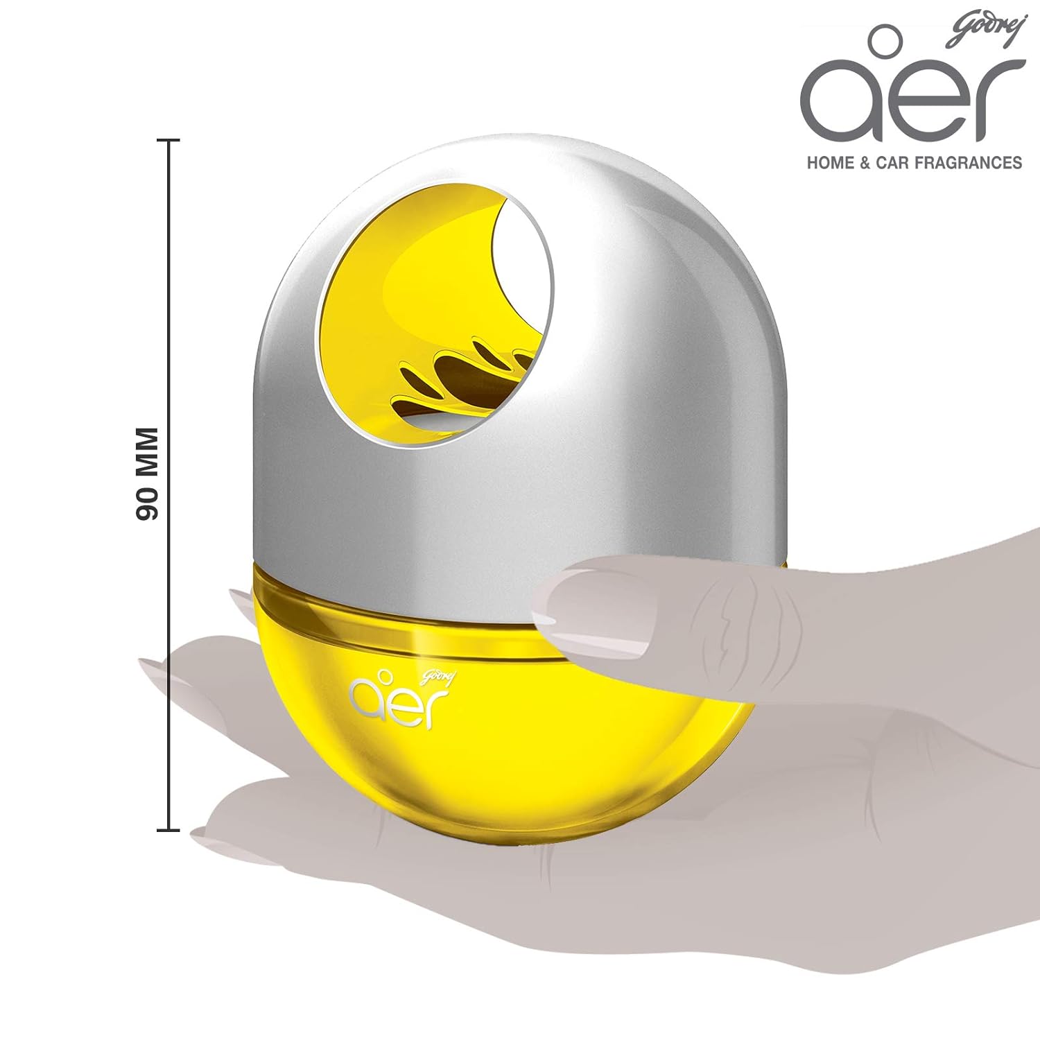 Godrej aer Twist|Long-Lasting,Spill-Proof Car Freshener|Sunny Citrus Blast (45G),Gel - View 5 of 6