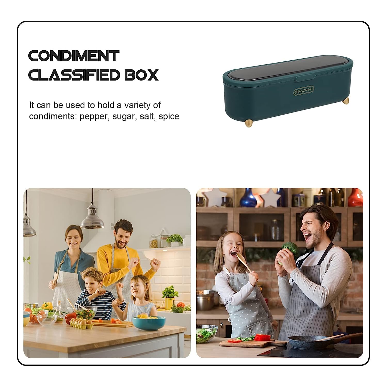 Cloyster Spice box kitchen household spice box jar combination set of seasoning box for 4-Compartment - View 2 of 6