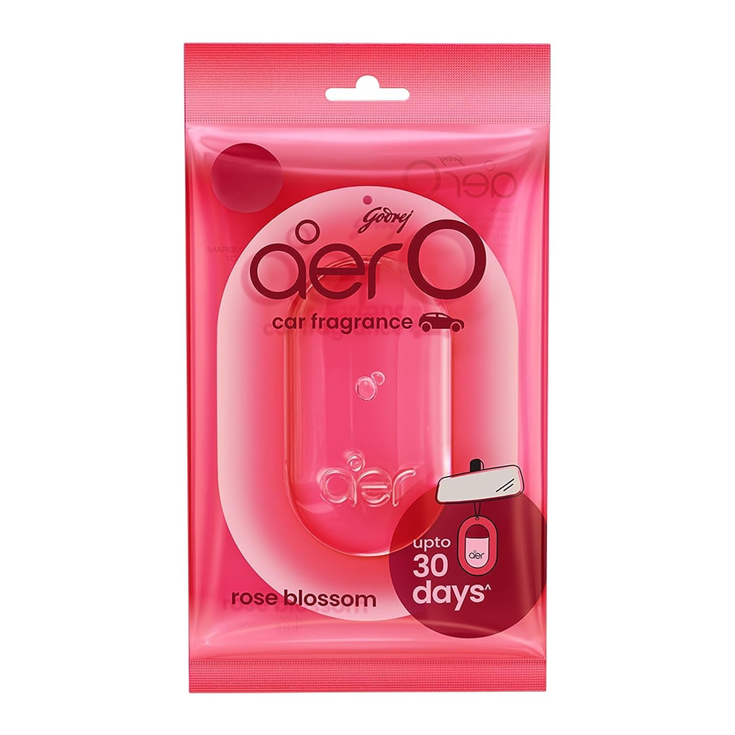 Godrej aer O | Hanging Car Air Freshener | Long-lasting | Car Accessories | Rose Blossom (7.5g) - Image 2