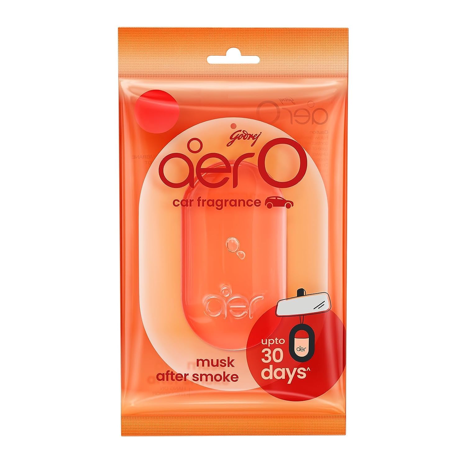 Godrej aer O | Hanging Car Air Freshener | Long-lasting | Car Accessories | Musk After Smoke (7.5g) - Image 2