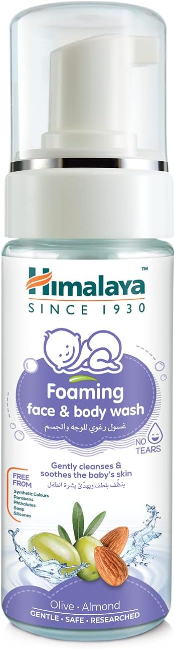 Himalaya Baby Care Foaming Face &amp; Body Wash Free from Parabens, Synthetic Fats &amp; Colors - 250ml