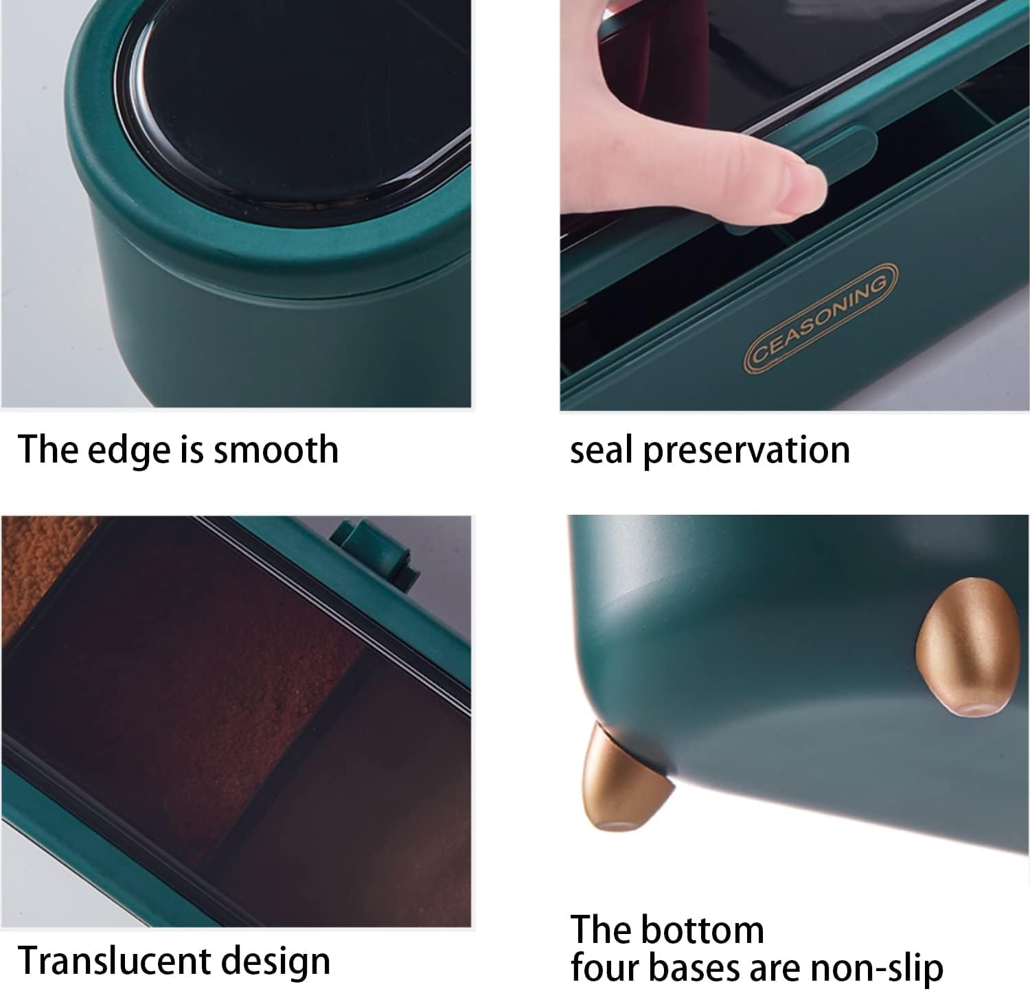 Cloyster Spice box kitchen household spice box jar combination set of seasoning box for 4-Compartment - View 4 of 6