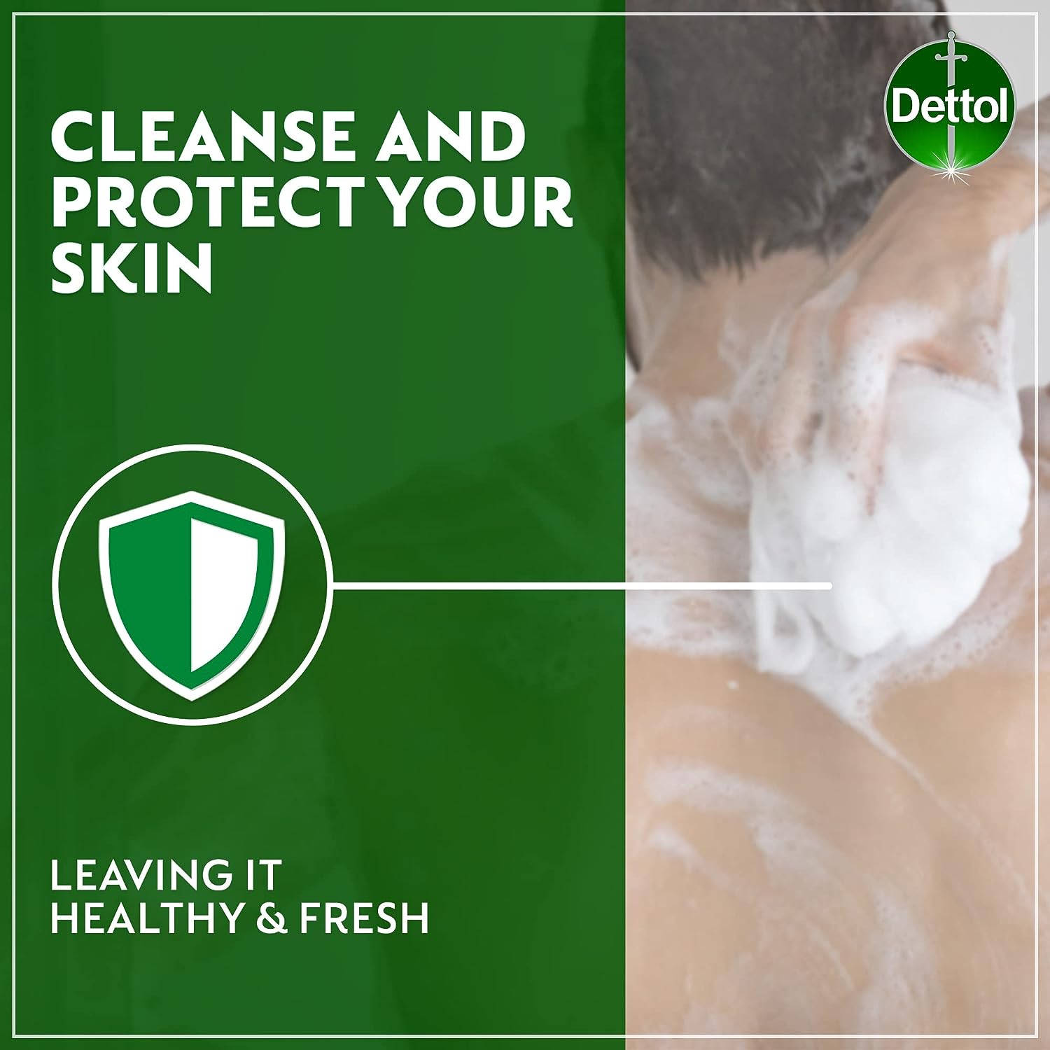 Dettol Cool Shower gel and Body wash, Menthol and Eucalyptus Fragrance, 250ml - View 4 of 5