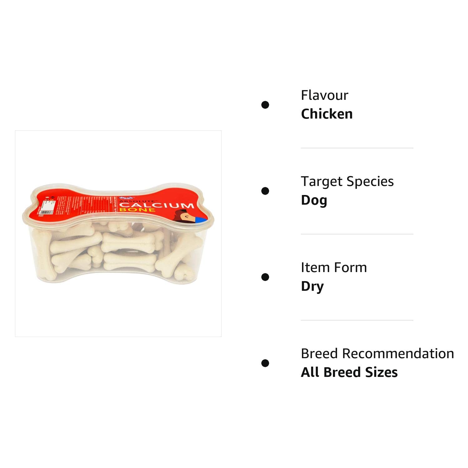 Drools Absolute Calcium Bone Jar, Dog Treats For All Life Stages - 40 Pieces (600g) - View 2 of 5