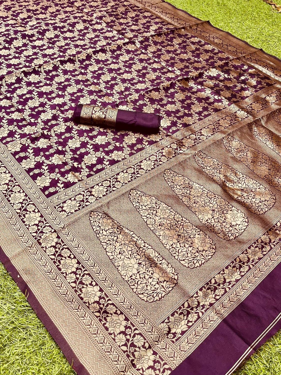 Avantika Fashion Women's Soft Lichi Silk Kanjivaram Banarasi Saree With Blouse Piece - View 6 of 6