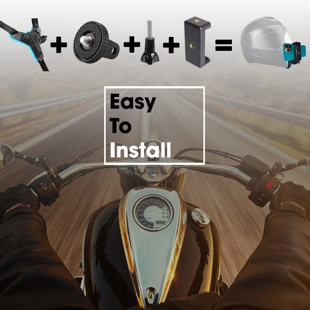 Zonkar Upgraded Motorcycle Helmet Strap Mount Front Chin Mount Compatible - View 4 of 5