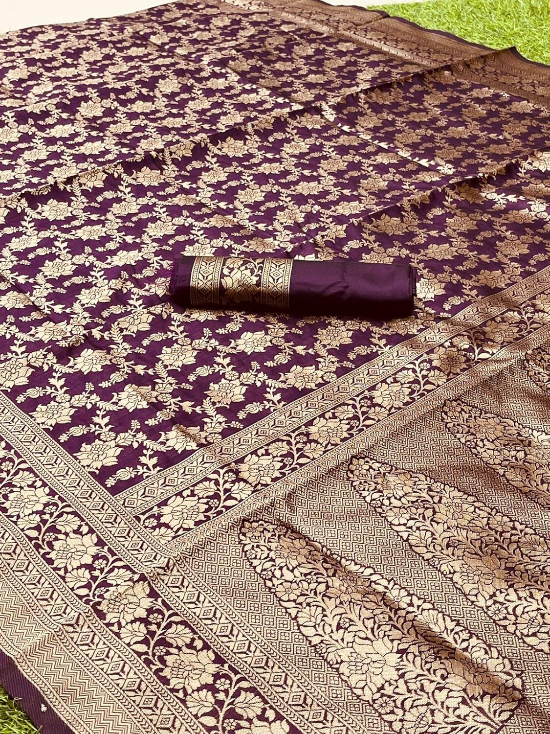 Avantika Fashion Women's Soft Lichi Silk Kanjivaram Banarasi Saree With Blouse Piece - View 5 of 6