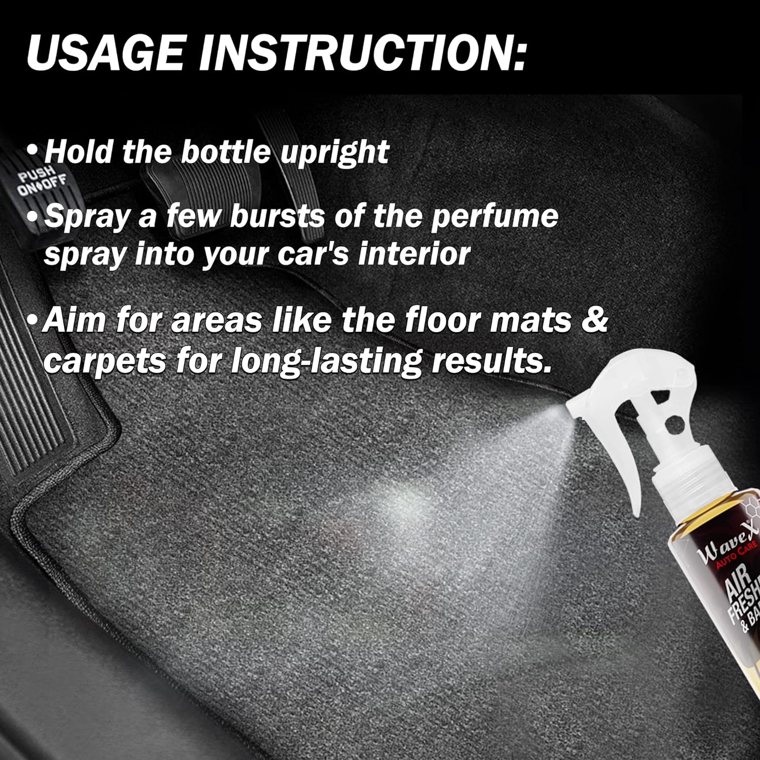 Wavex Car Perfume and Bad Smell Remover Bundle Pack - Serene Paradise, Night Breeze, Enchanted Elixir - 100ml Each, Long-Lasting Fragrances - Refresh Your Car's Ambiance- Car Accessories - View 5 of 5